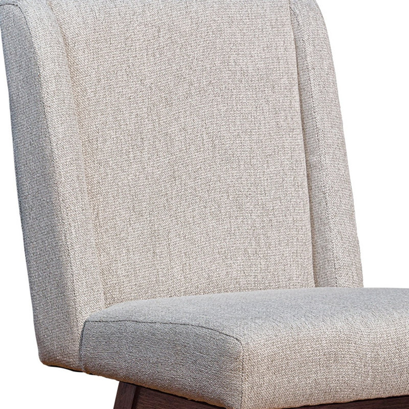 Chaise de bar pivotante en bois massif avec repose-pieds, Siège taupe / structure brune