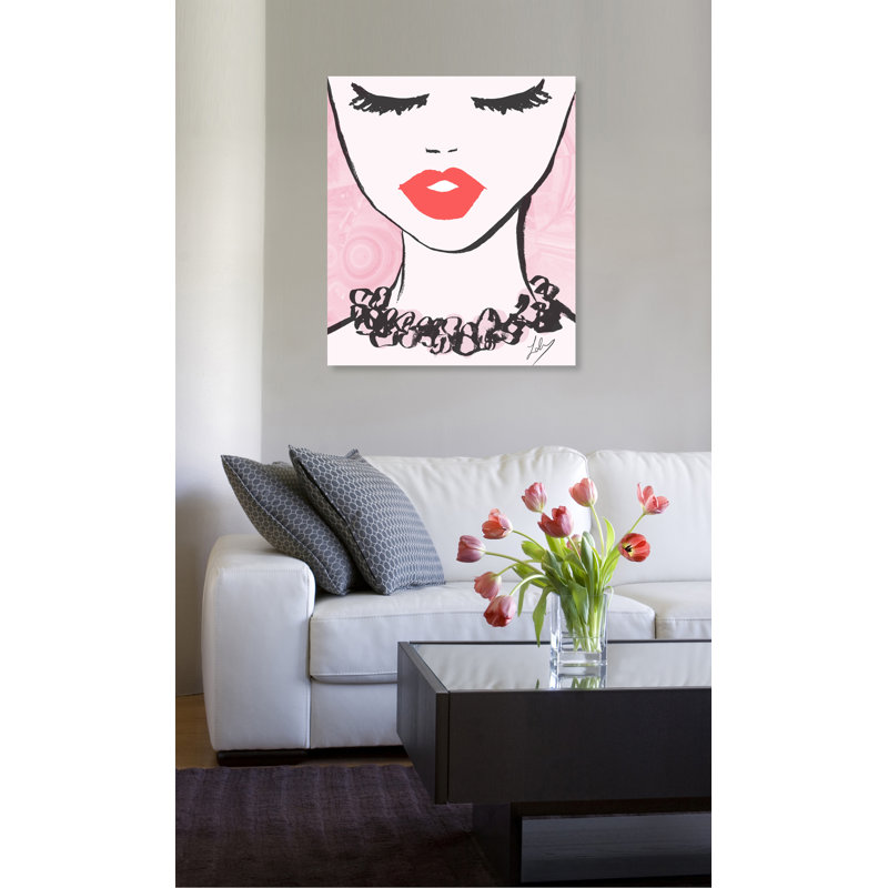 « classy lèvres », impression sur toile, H 20 po x l 16 po x P 1,5 po