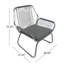 Ensemble de conversation 3 pièces Milan - ensemble de mobilier d'extérieur moderne avec coussins pour les conversations sur le patio, le jardin ou le balcon