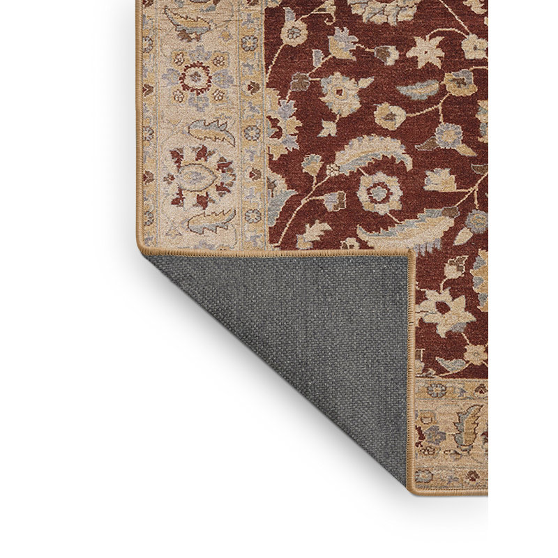 Tapis ivoire / rouge Rether, Rectangle 7 pi x 9 pi