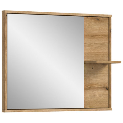 Zeno Rectangle Wall Mirror with Shelves