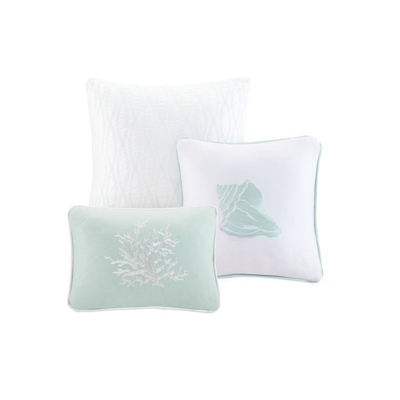 Édredon 100% coton avec bourre et taies décoratives, Twin