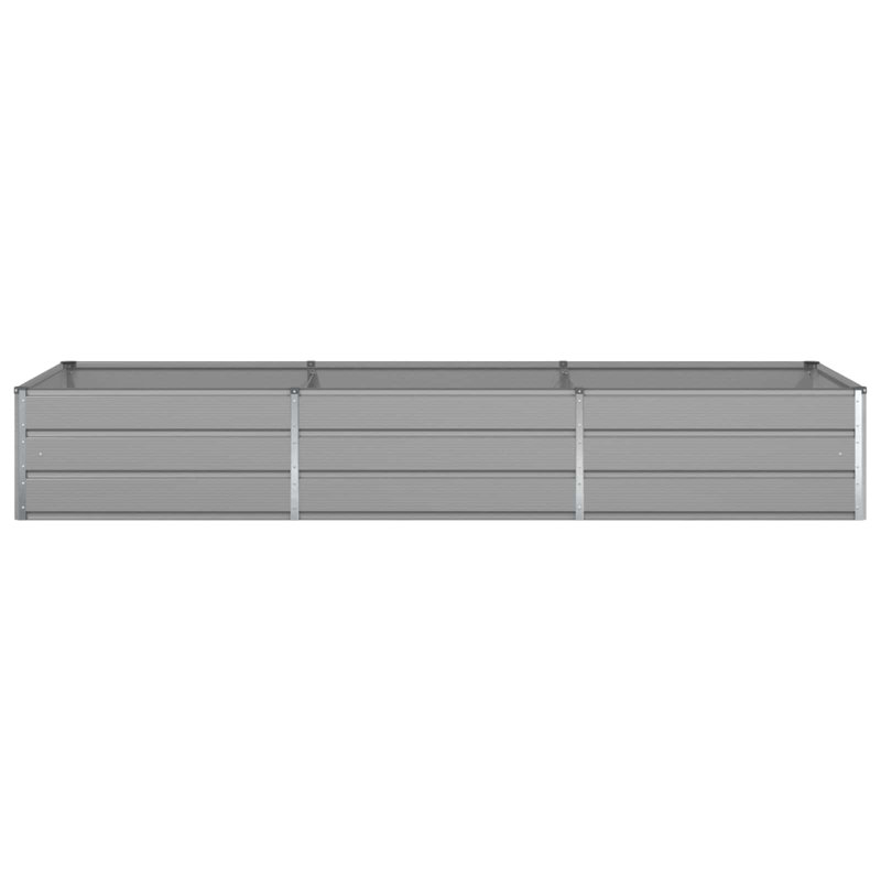 Planter Galvanised Steel, Light Grey, 45cm H x 290cm W x 100cm D