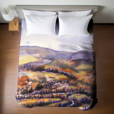 Housse de couette Beautiful Hills Trees | Décor de chambre à coucher
