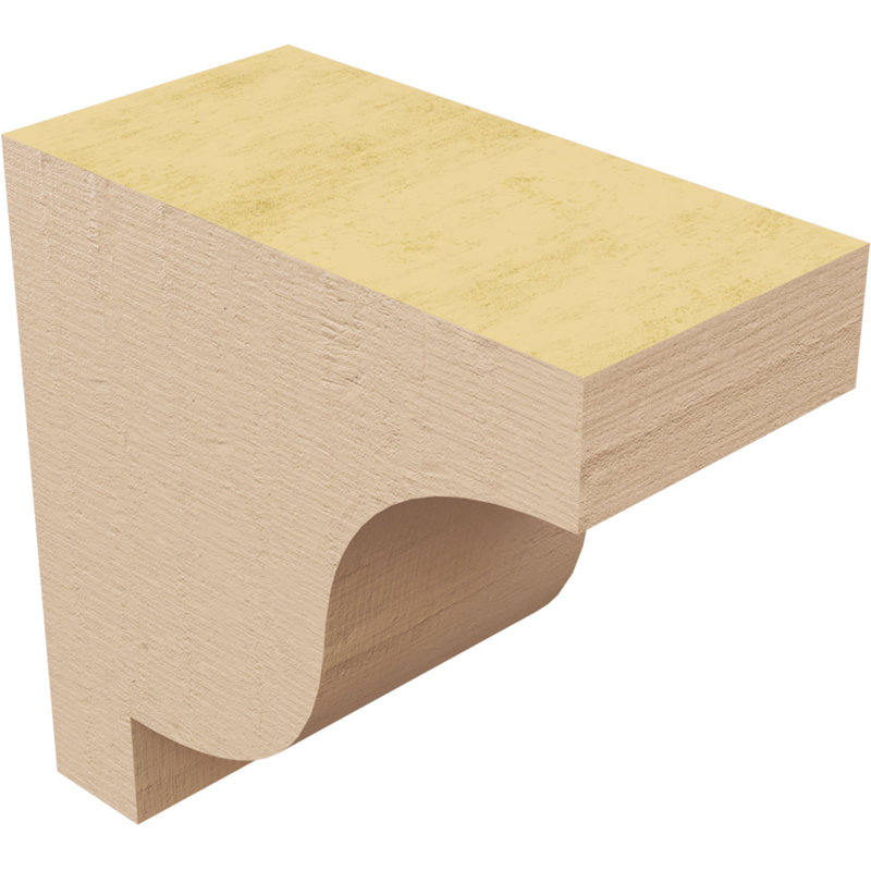 Bois de cèdre brut Newport, grain de bois TimberThane, brun clair apprêté, H 4 po x l 2 po x P 4 po