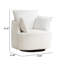 Fauteuil d'appoint moderne pivotant en tonneau avec revêtement en velours côtelé et coussins moelleux-388052712