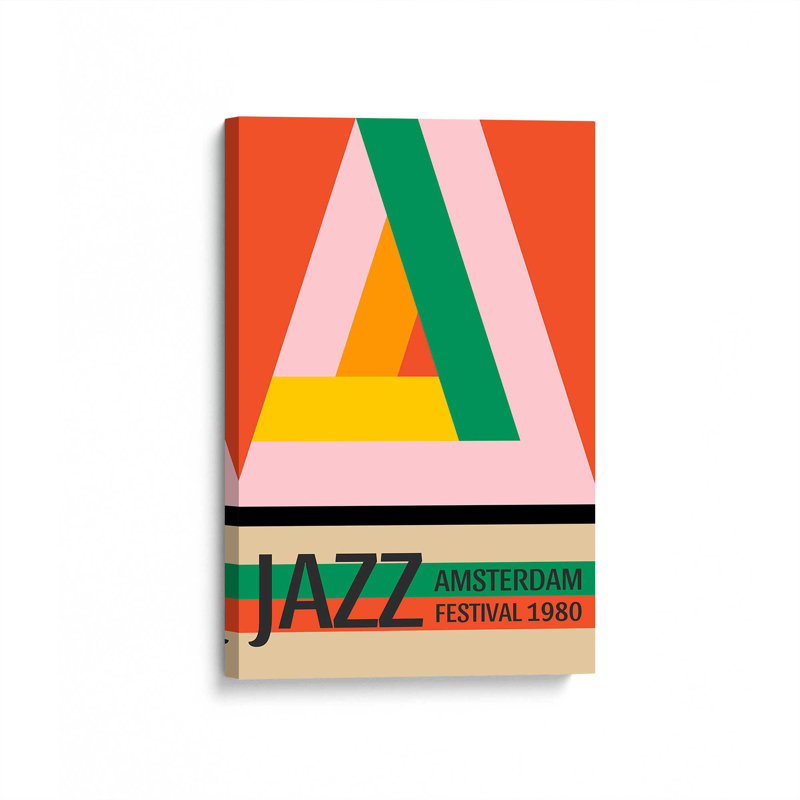 «Amsterdam Jazz Festival», affiche sur toile tendue, H 18 po x l 12 po