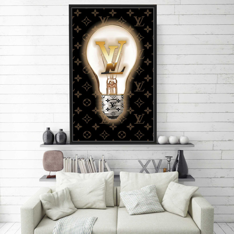 Louie Vuitton Is Away A Good Idea (Vertical) par By Jodi - impression, Cadre flottant noir, H 63,5 po x l 39,5 po x P 2 po