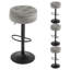 Swivel Upholstered Velvet Adjustable Height Bar Stool-123930078-163254614
