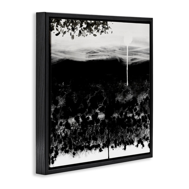 Cadre flottant Lights & Shadows Of Landscape, design par Atelier Posters, Cadre flottant noir de jais, H 18 po x l 18 po
