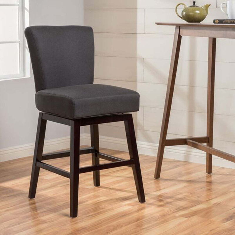 Cheeseman Swivel Stool, Black, Bar stool (30.75" Seat Height )
