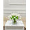 Faux Tulips Floral Arrangement in Square Glass Vase
