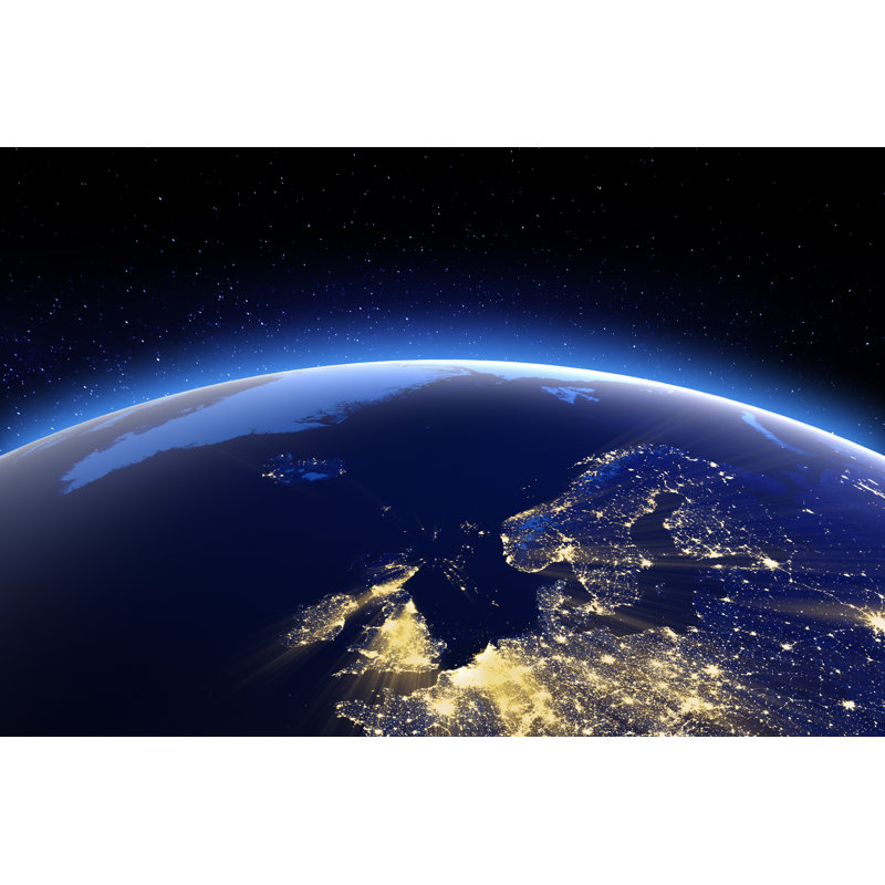 North Europe. Elements Of This Image Furnished By NASA, 81cm H x 122cm W x 3.8cm D