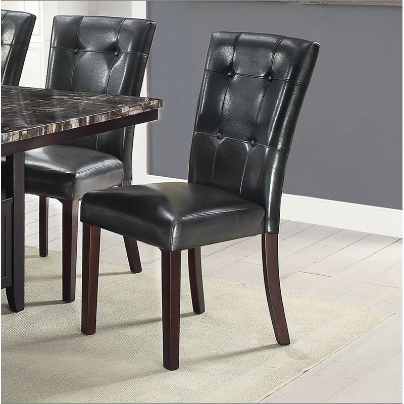 Chaise rembourrée en similicuir (ensemble de 2)