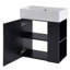 Meuble-lavabo flottant moderne de 21,6 po avec lavabo en céramique - parfait pour les petites salles de bain-484702489