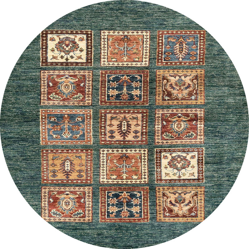 Abstract Indoor Rug, Round 6'