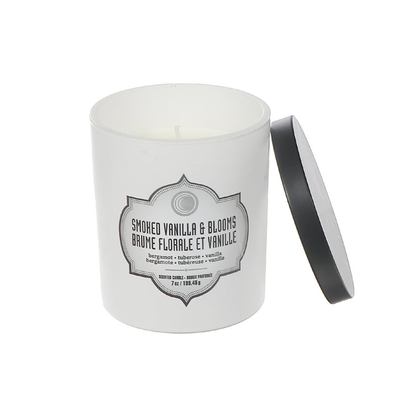 3 Wick White Jar Scented Candle Smoked Vanilla Bloom - Set Of 2, Pot de 70 oz