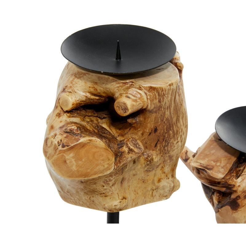 Candélabre de table en bois 12 po
