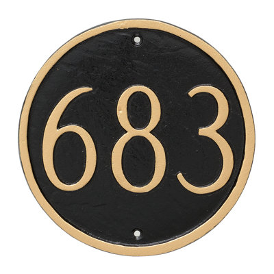 Circle 1-Line Petite Wall Address Plaque