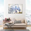 Indigo Stripes, Jungle Paint Stripes Rustic Blue - Peinture sur toile pour le salon-71079676-71079681
