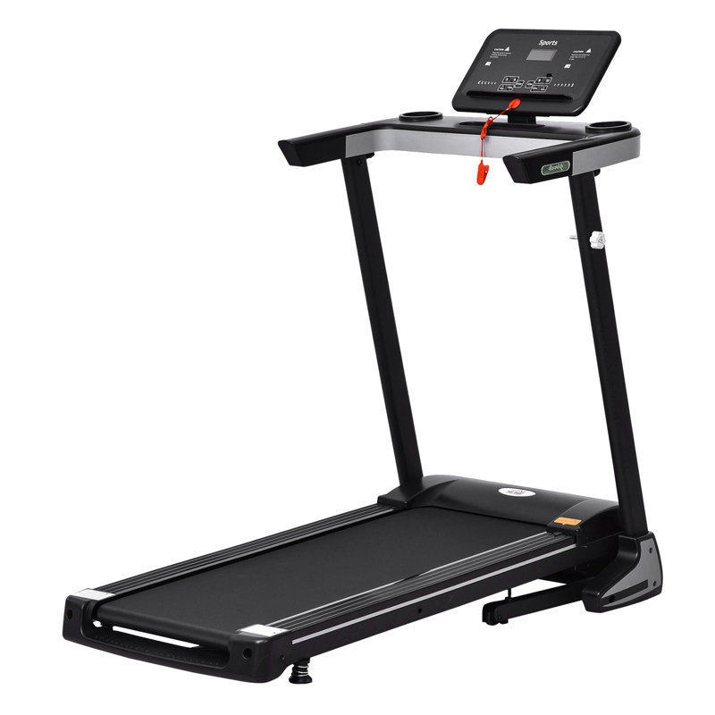 HOMCOM Folding Treadmill for Home 1-12km/h 2HP Quiet Brushless Motor