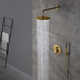 Pressure-Balanced Complete Shower System with 10-Inch Rain Shower Head, Handheld, Rough-in Valve