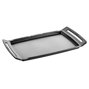 Staub 34 X 21 Rectangular Griddle Cast Iron Folding Handle Grill Pan France