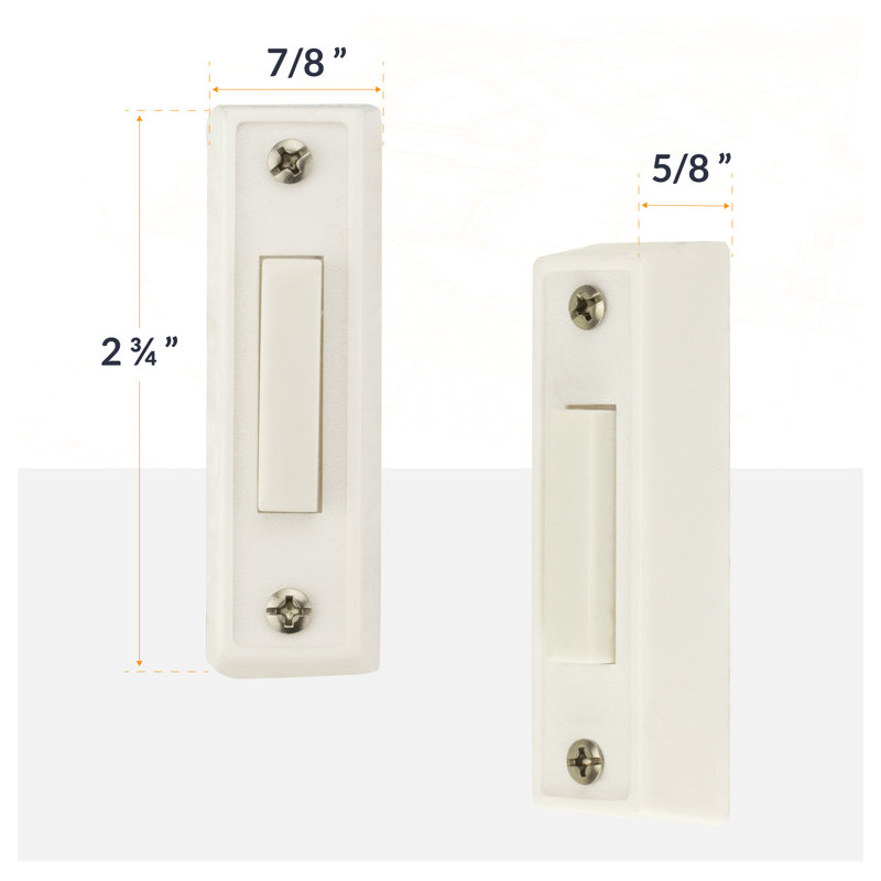 White Push Button Doorbell