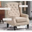 Chaise longue capitonnée à boutons, beige-1650279770