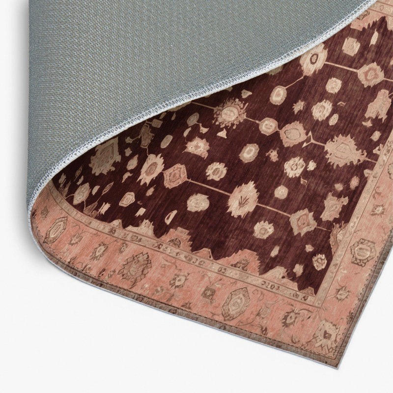 Tapis intérieur et extérieur brun Overdyed, Rectangulaire 8 pi x 10 pi