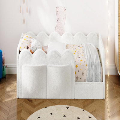 Twin Size Upholstered Floor Bed