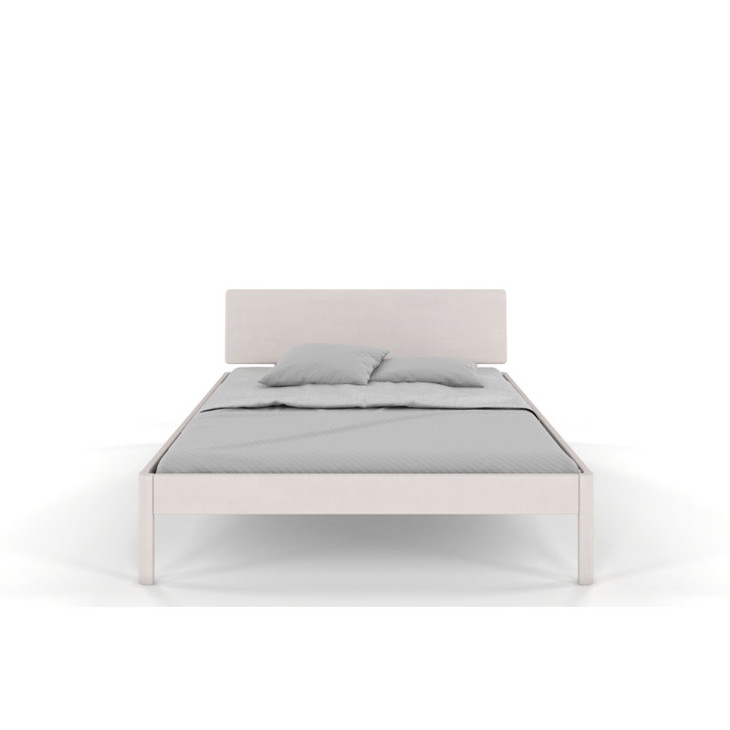 Leajah Solid Wood Bed, European Single (90 x 200cm), White