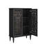 Armoire 47,2 "avec portes sculptées, armoire de rangement autoportante avec tablettes réglables-1465808616