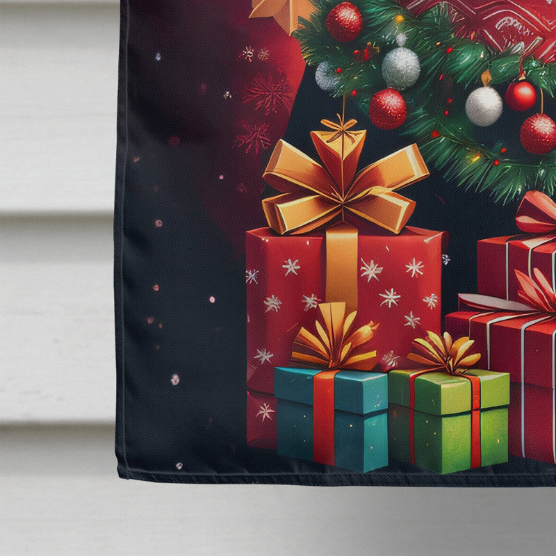 Drapeau de maison de Noël en polyester double face H 40 po x l 28 po