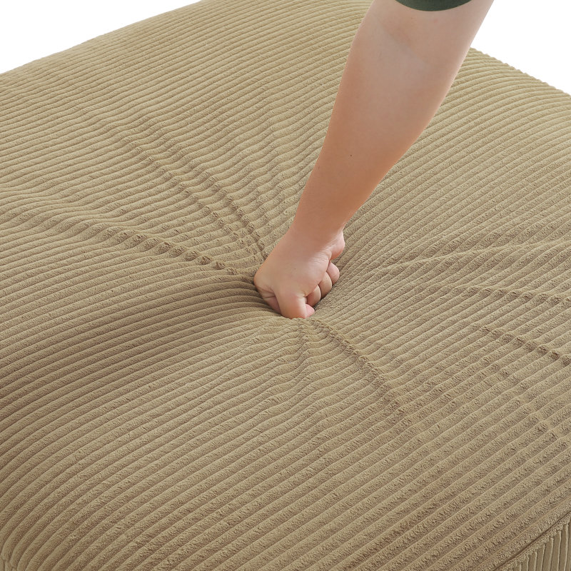 39.8cm Wide Square Solid Colour Standard Ottoman, Camel