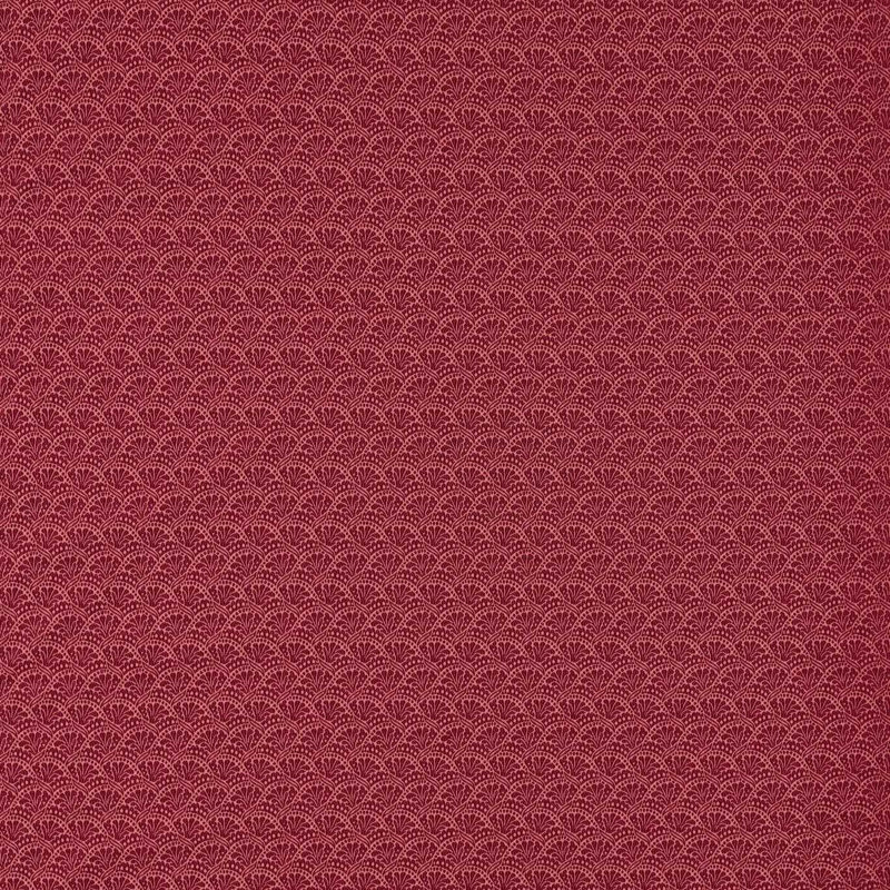 Tudor Damask Fabric, Crimson