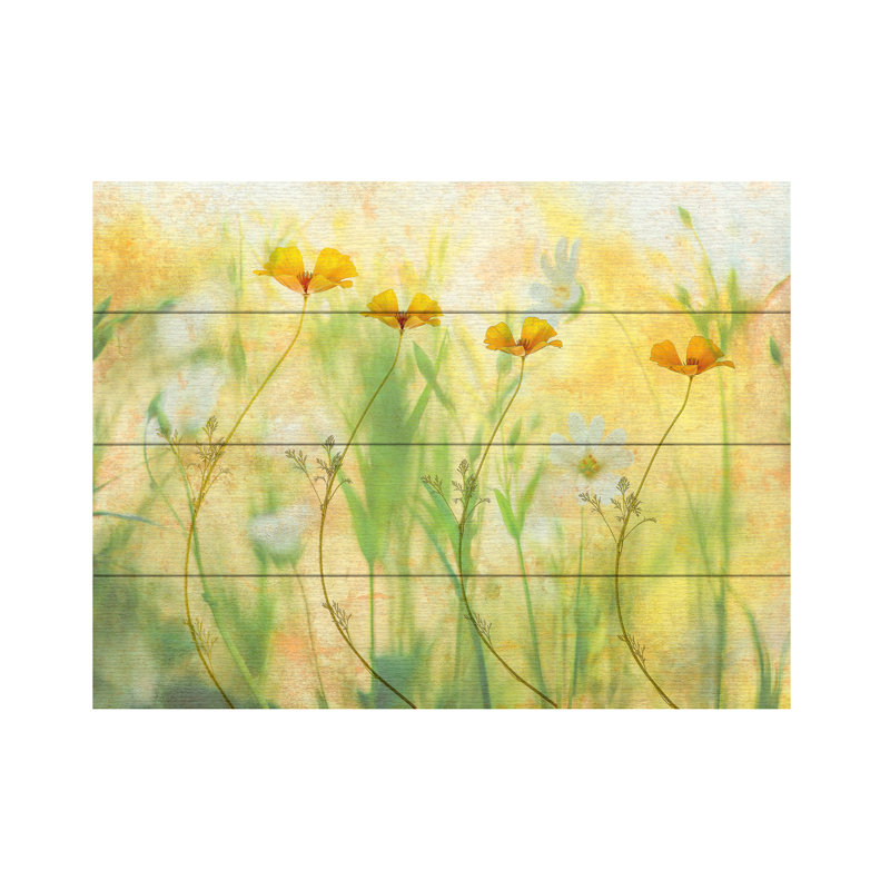 Hilda Van Der Twisting All Day Wood Slat Art, 18" H x 22" W