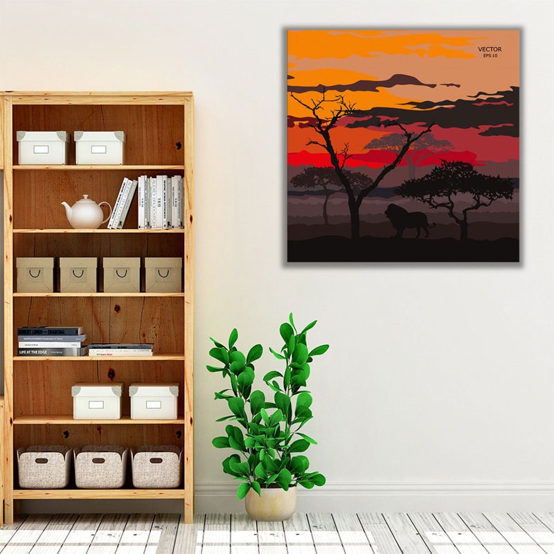 Art tribal africain, impression sur toile, H 30 po x l 30 po