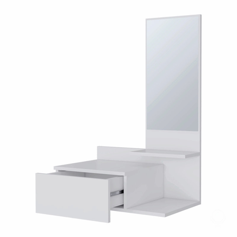 Coiffeuse flottante avec miroir inclus