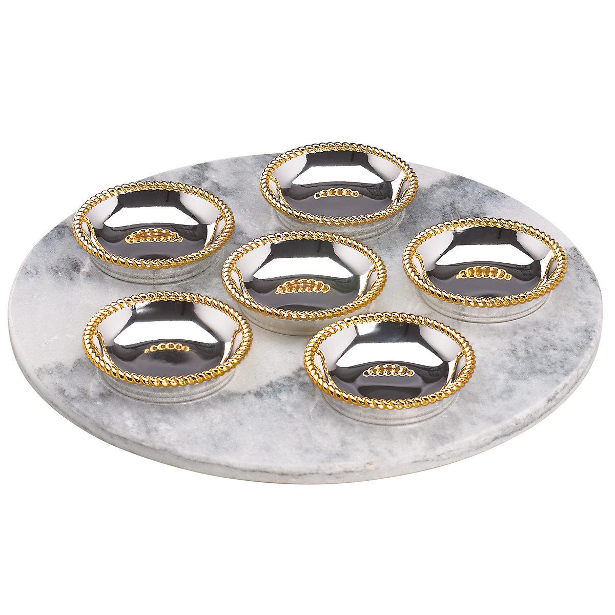 Roseland Seder Plates with Marble Slate