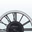 Horloge murale Sarine en noir et argent, style transitionnel