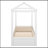 House Bed With Trundle, Can Be Decorated,White