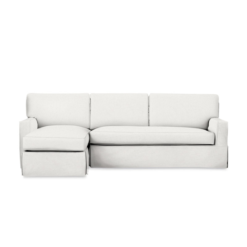 Canapé modulaire 2 pièces Taylor, Orienté à gauche (vu de face), Chenille Crypton® neige Nomad