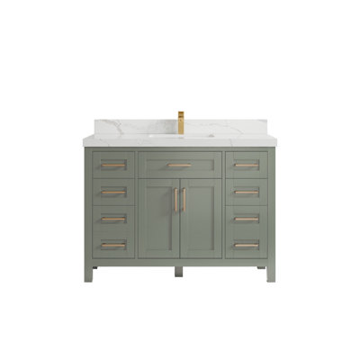 Cambridge 48'' Single Bathroom Vanity with Quartz Top