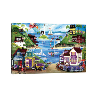 Impression d’art graphique, "lavande bord de mer" par Cheryl Bartley