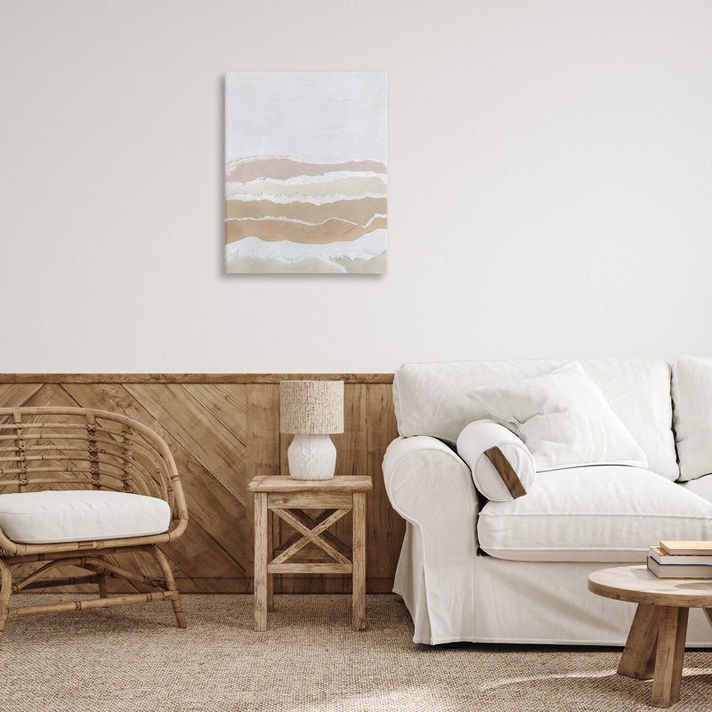 «Desert Dunes Abstraction Floater», art mural sur toile par Carol Robinson, H 30 po x l 24 po x P 1,5 po