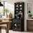 Kitchen Pantry Cabinet with Hutch Storage and Microwave Shelf