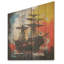 Popart Pirate Ship Sunset - pirate sur bois-1984515273