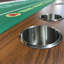 Table de poker 96 "de qualité supérieure pour jeux de casino à 10 joueurs avec porte-gobelets à DEL à intensité variable, vert