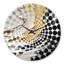 Horloge murale spirales abstraites or et noir III-101234805